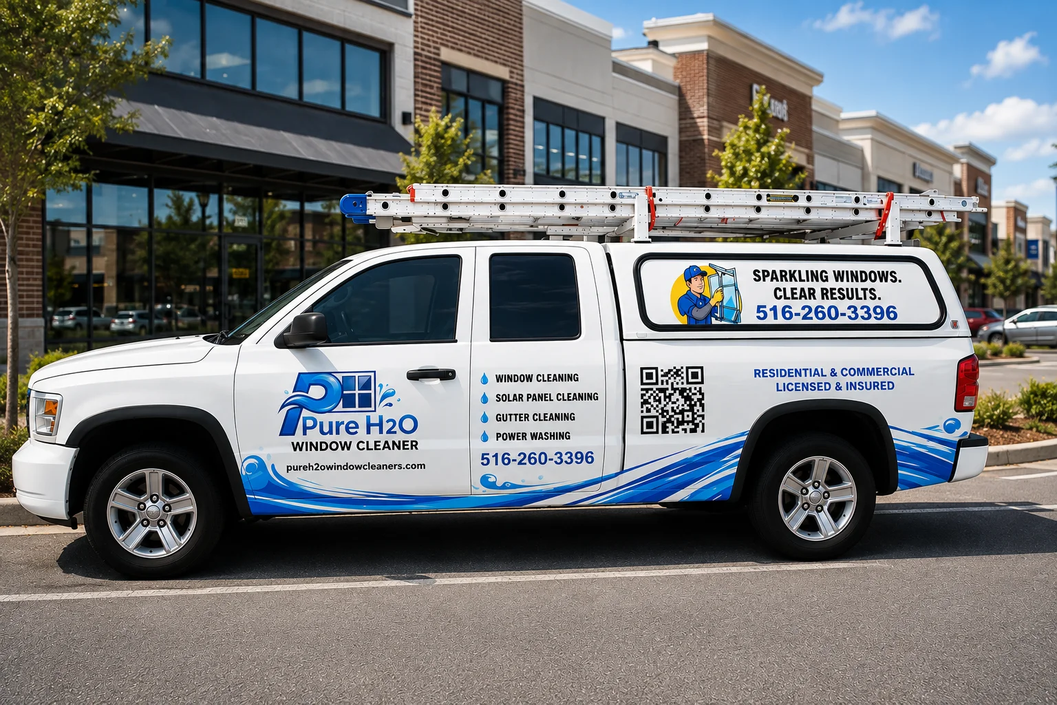 Pure H2O professional mobile service van equipped with pure water purification system